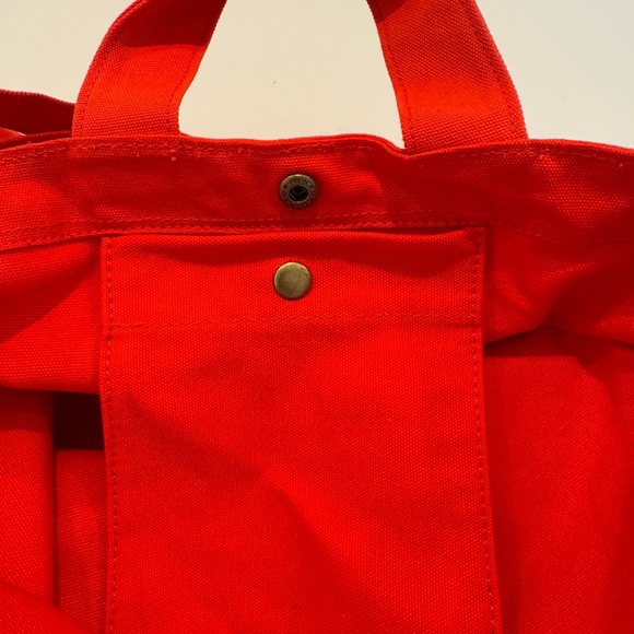 Herman Miller Red Canvas Tote with handles & adjustable shoulder strap.  New - Picture 7 of 12